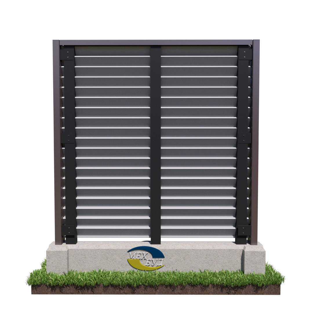 Паркан Жалюзі Стандарт Секція, 2*2м, ral 8019 - Зображення 2