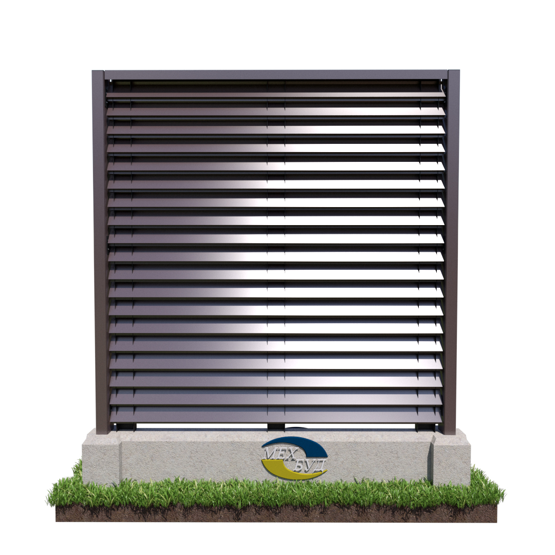 Паркан Жалюзі Стандарт Секція, 2*2м, ral 8019